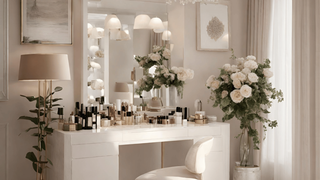 Unveiling the Essence of Nordic Luxury in a Mediterranean-Styled Makeup Corner – A Marbella Masterpiece